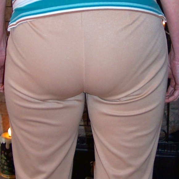 EXPRESS VINTAGE LIGHT TAN POCKETLESS STRETCH DRESS PANTS 5/6 - Picture 3 of 6